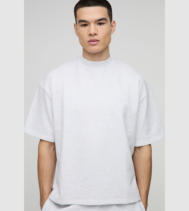 Melange Crew Neck Oversized T-Shirt