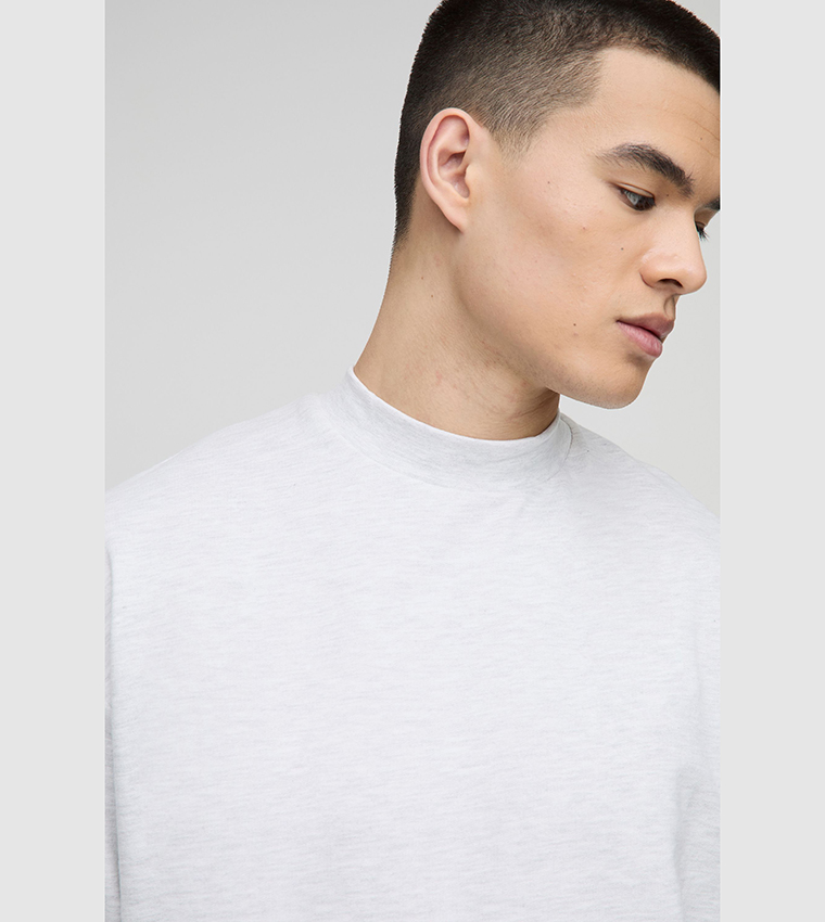 Melange Crew Neck Oversized T-Shirt