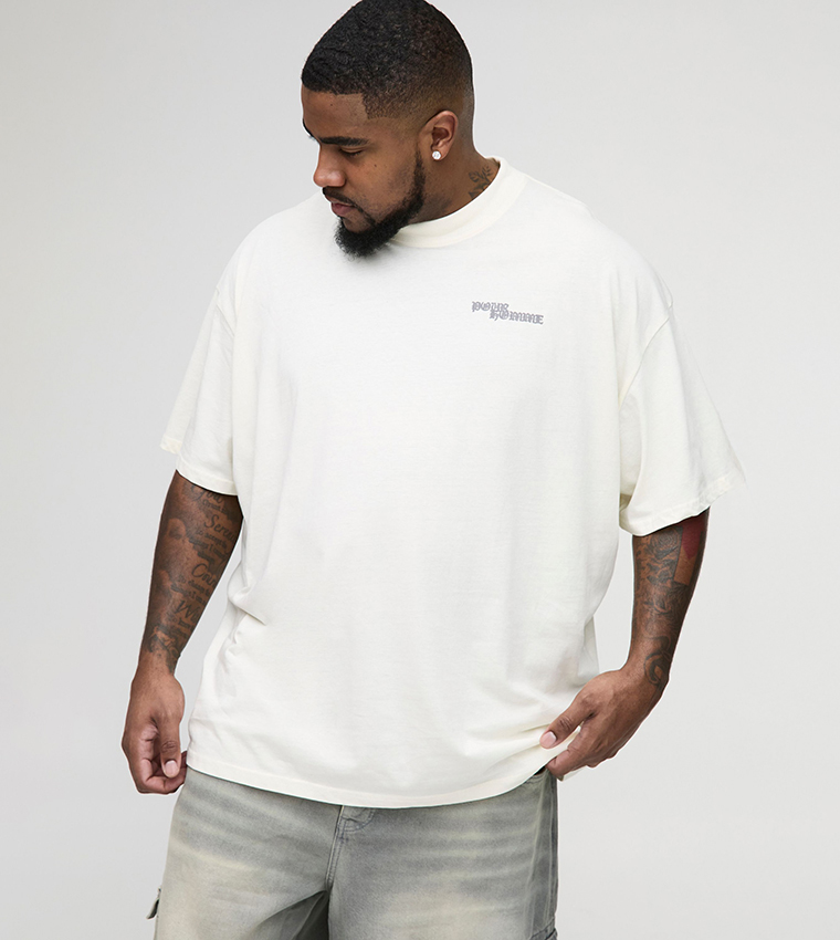 Plus & Tall Pour Homme Canine Graphic Oversized T-Shirt