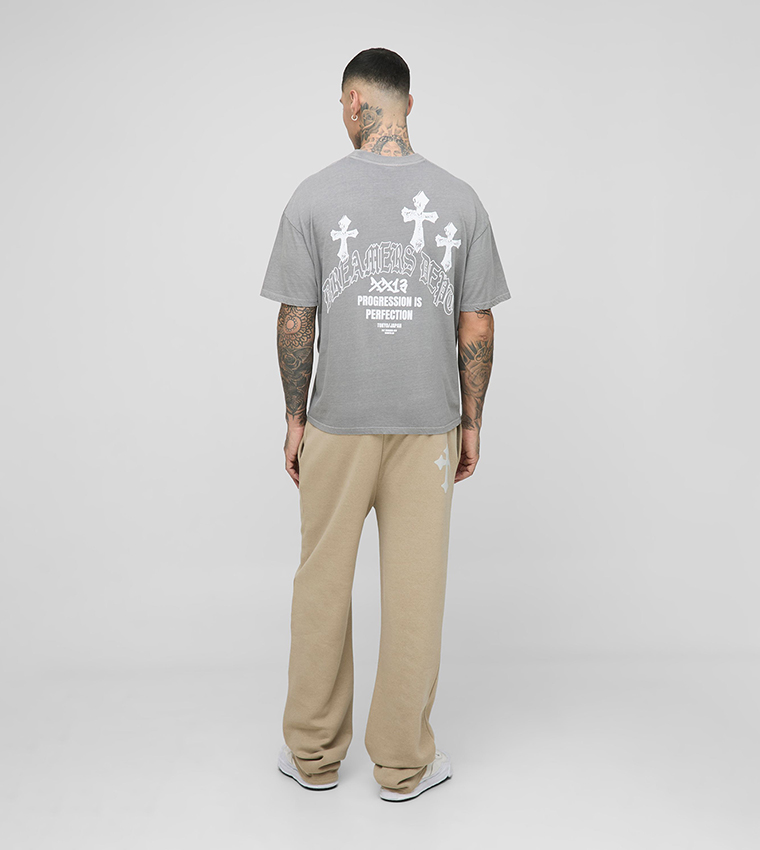 Tall Puff Print Cross Relaxed Fit Sweatpants