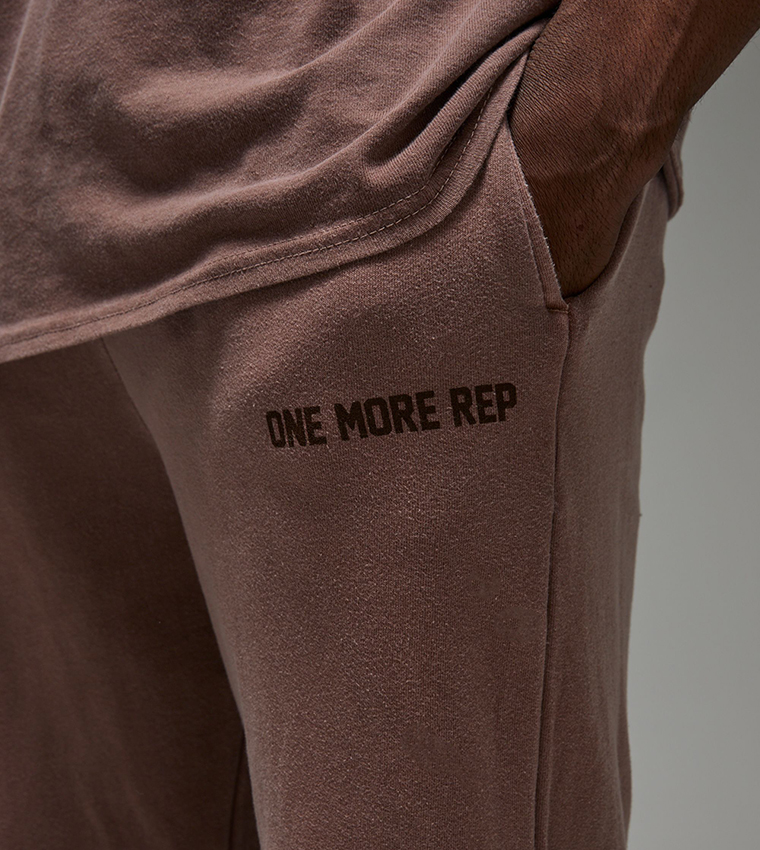 Solid One More Rep Oversized Washed Joggers