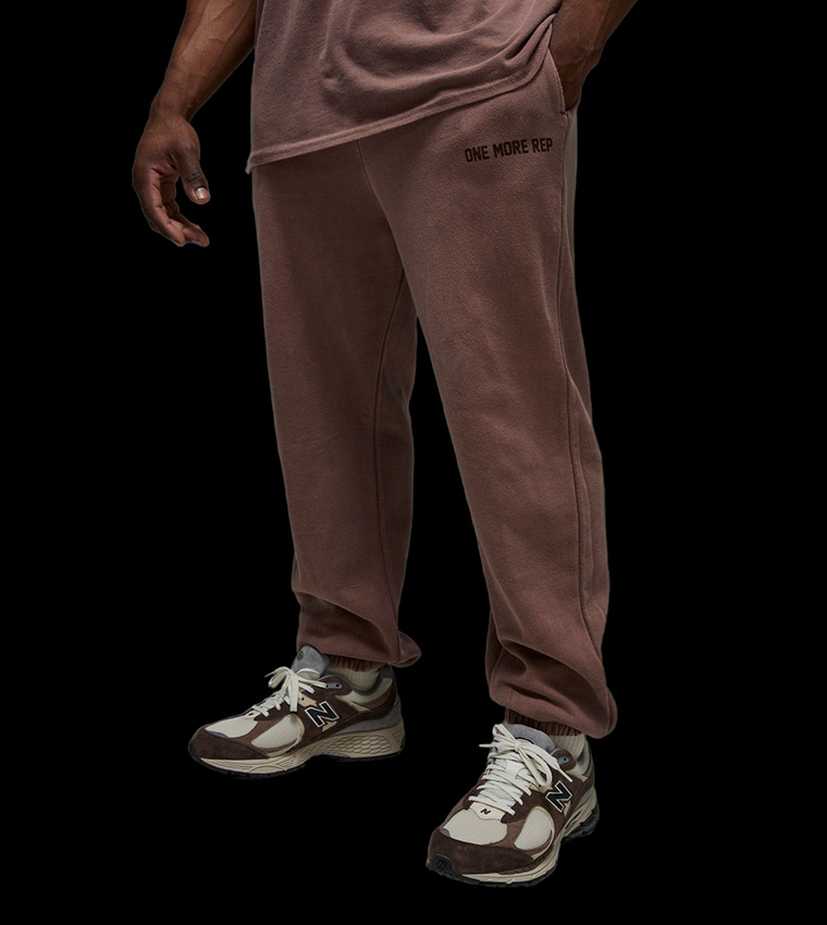 Solid One More Rep Oversized Washed Joggers