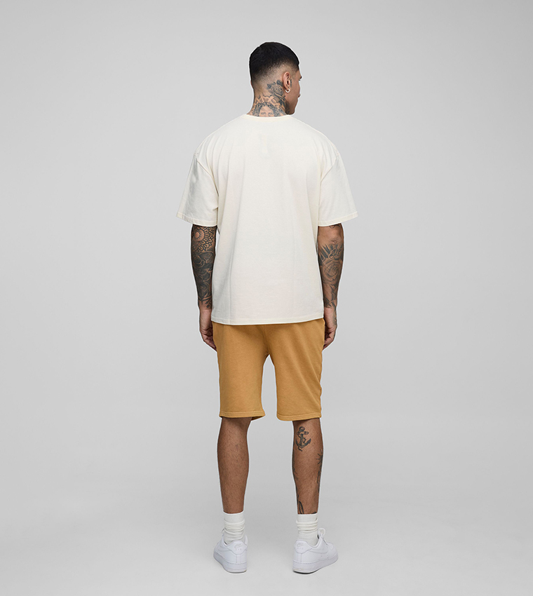 Tall Loose Fit Acid Wash Jersey Shorts