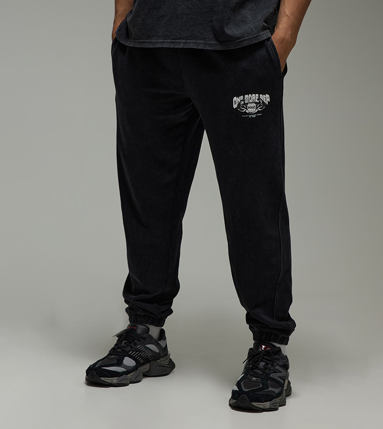 One More Rep NYC Washed Oversized Cuffed Active Joggers