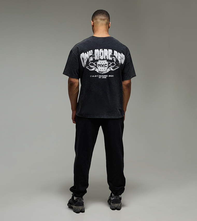 One More Rep NYC Washed Oversized Cuffed Active Joggers