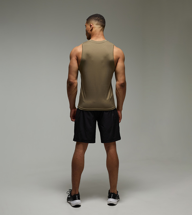 Logo Printed Reflective Performance Tank Top