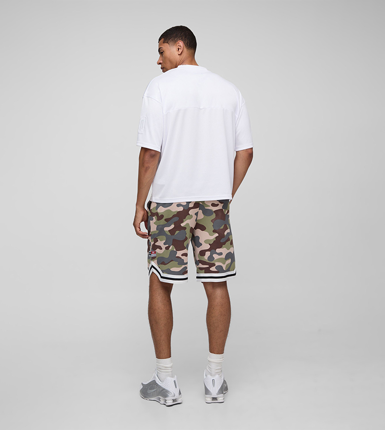 Mesh Applique Hockey Oversized T-Shirt