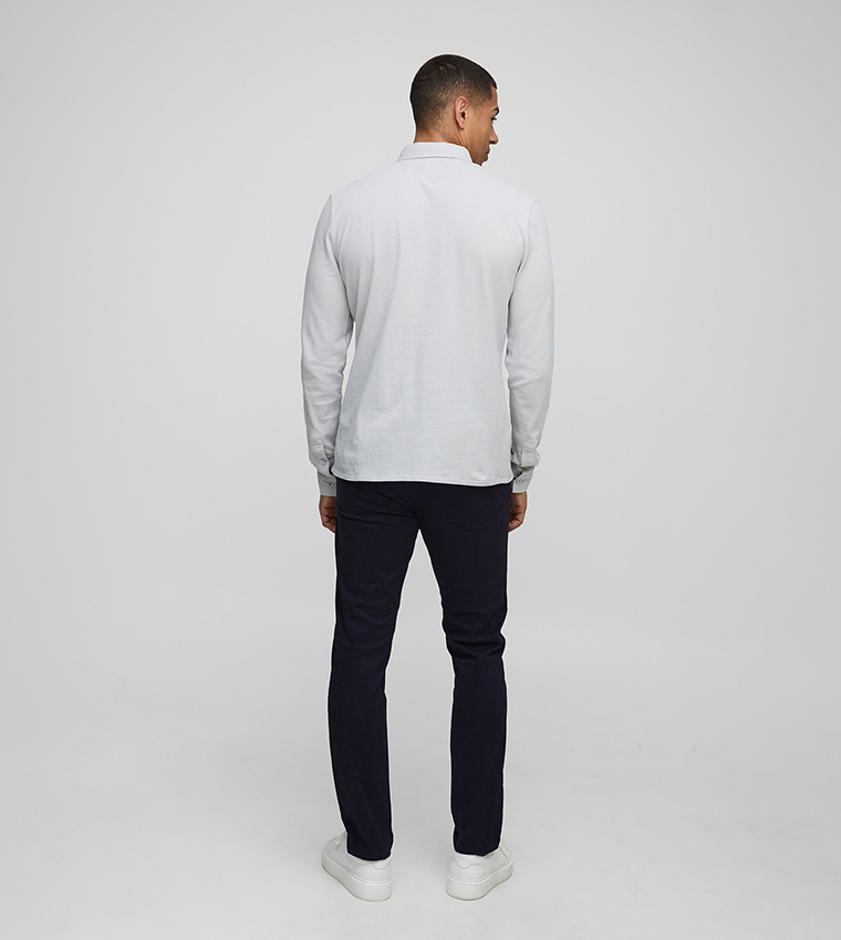 Pique Long Sleeves Slim Fit Jersey Shirt