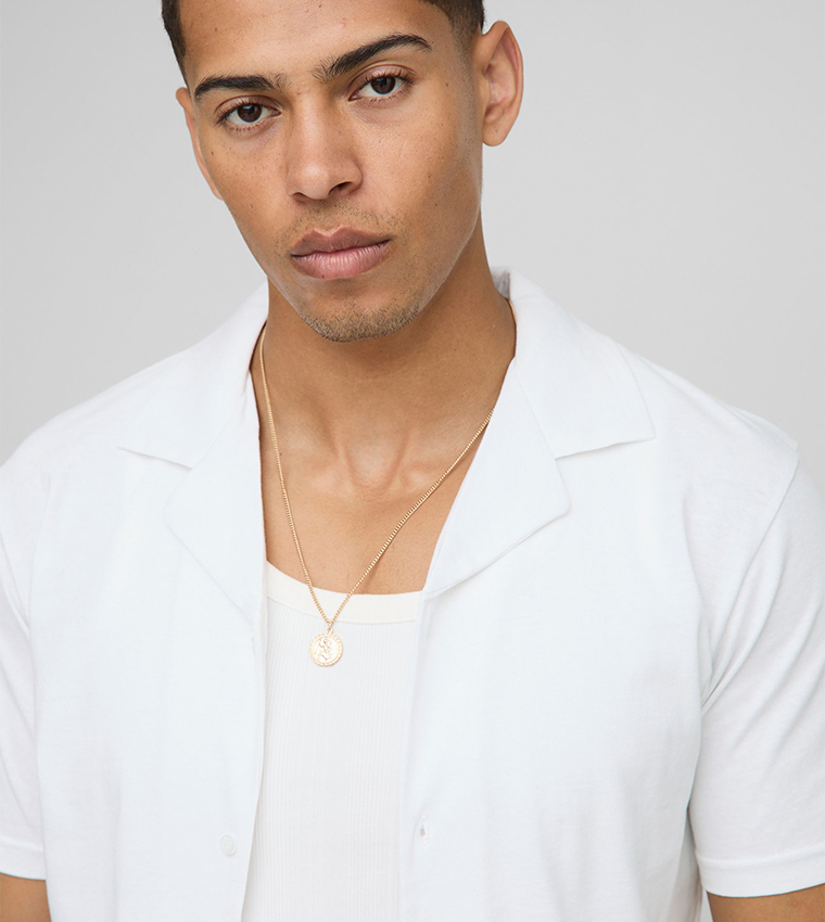 Solid Short Sleeves Revere Shirt