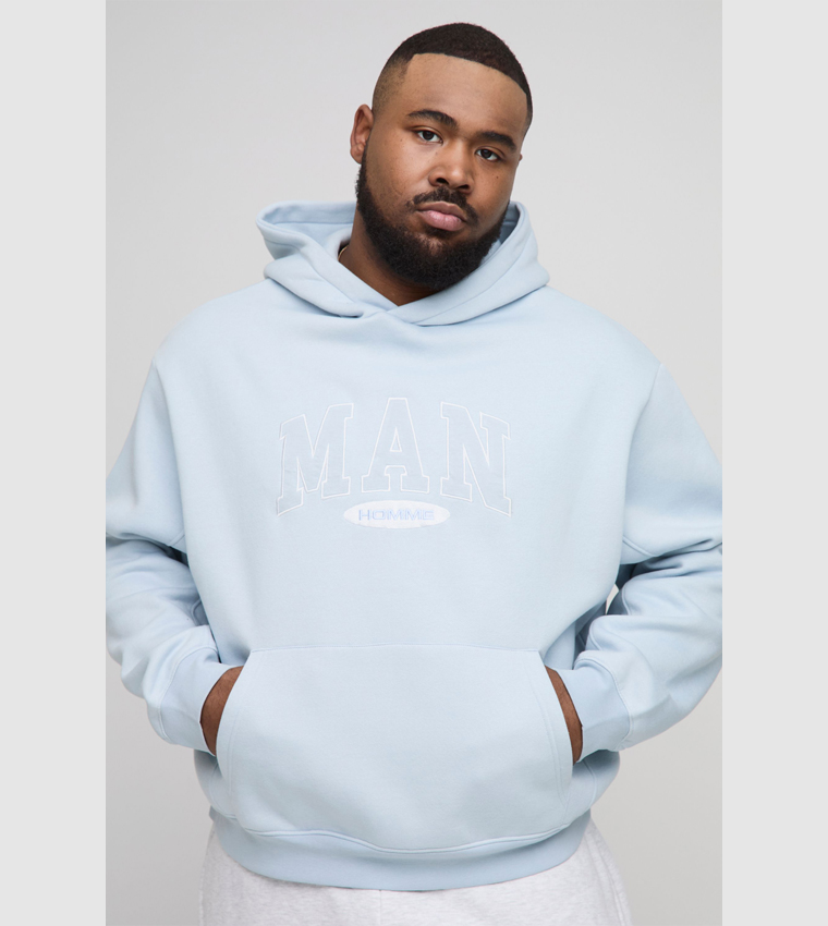 Applique Long Sleeves Oversized Hoodie