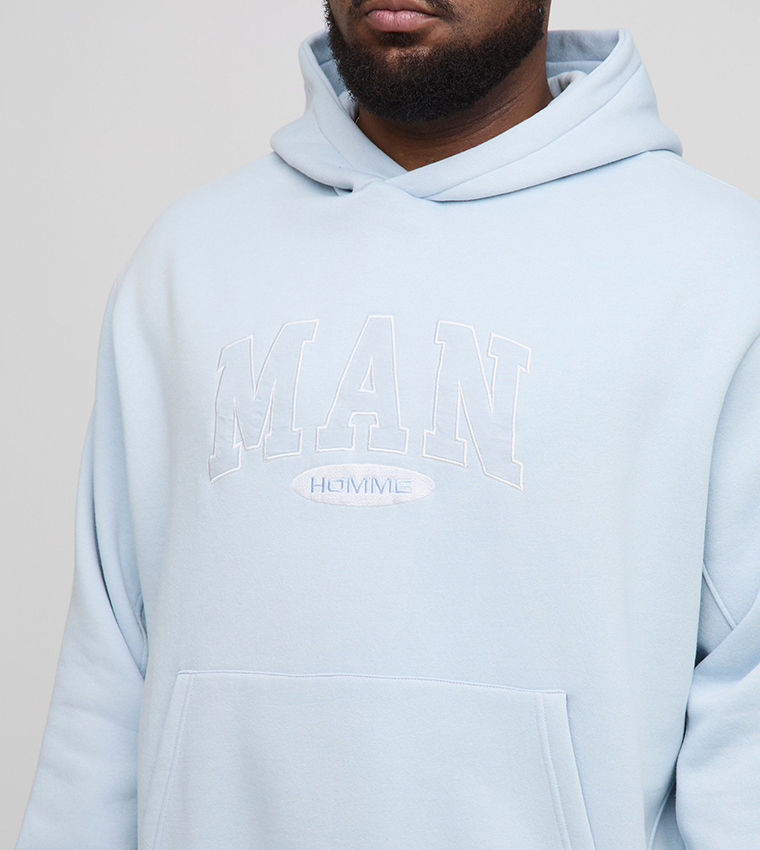 Applique Long Sleeves Oversized Hoodie