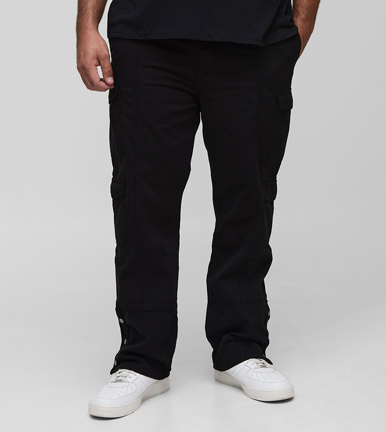 Plus & Tall Washed Slim Flared Trousers