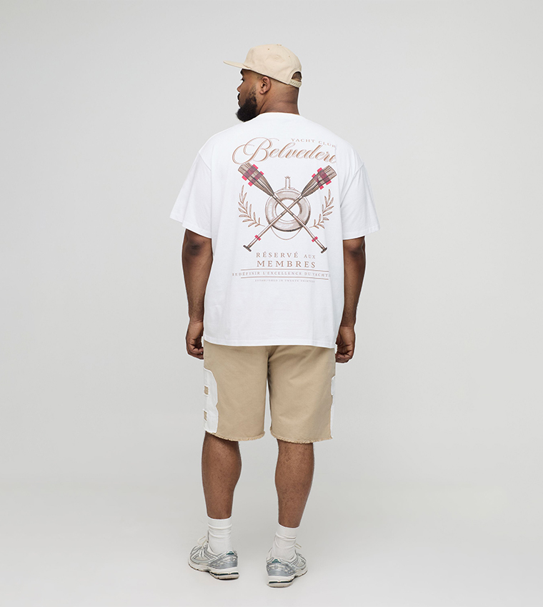 Plus & Tall Relaxed Fit Appliqued Drawstring Waist Shorts