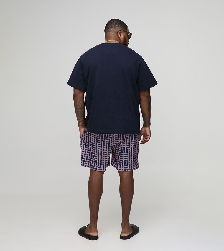 Plaid Mid Rise Swim Shorts