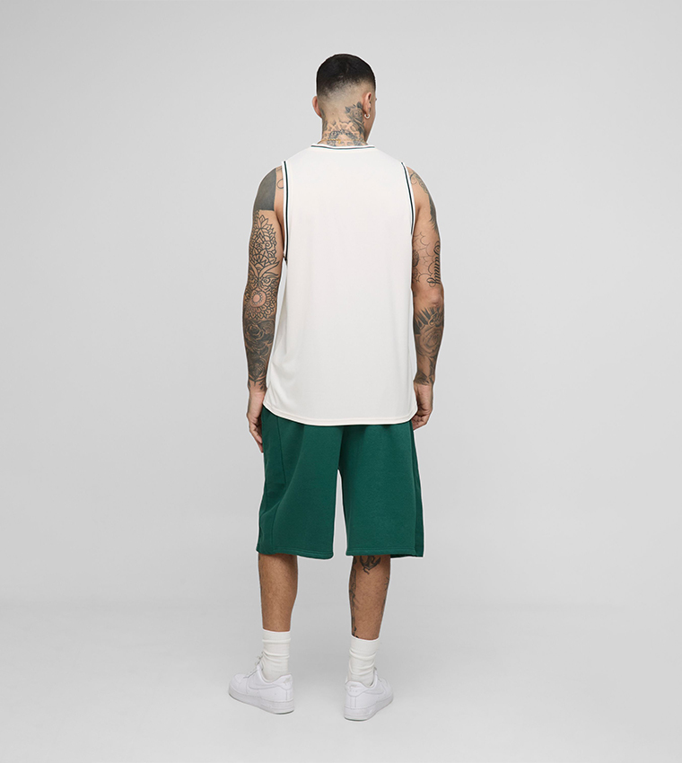Tall Bm Embroidered Airtex Tank Top