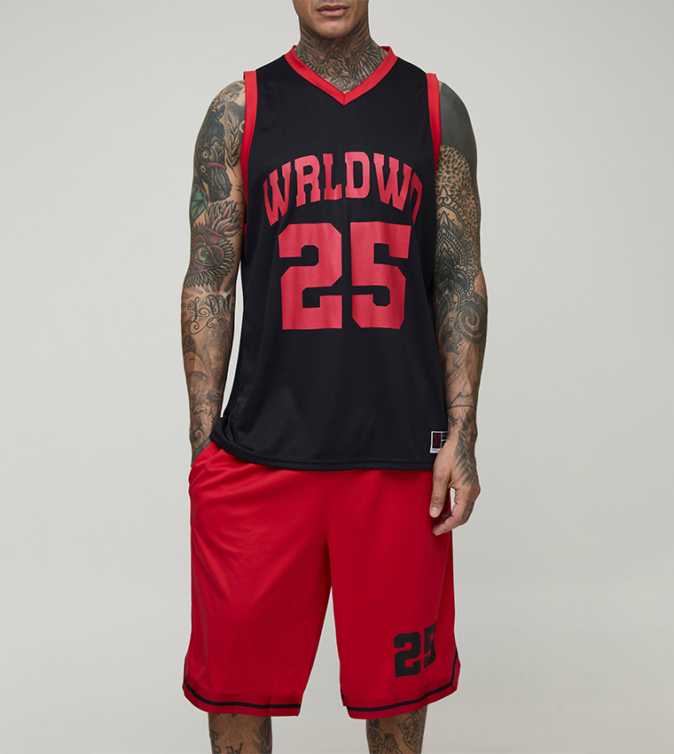 Tall Worldwide Airtex Tank Top & Shorts Set