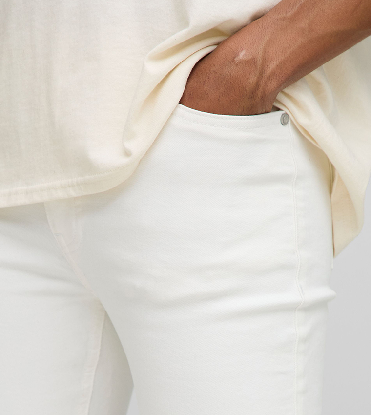 Washed Stretch Skinny Fit Jeans