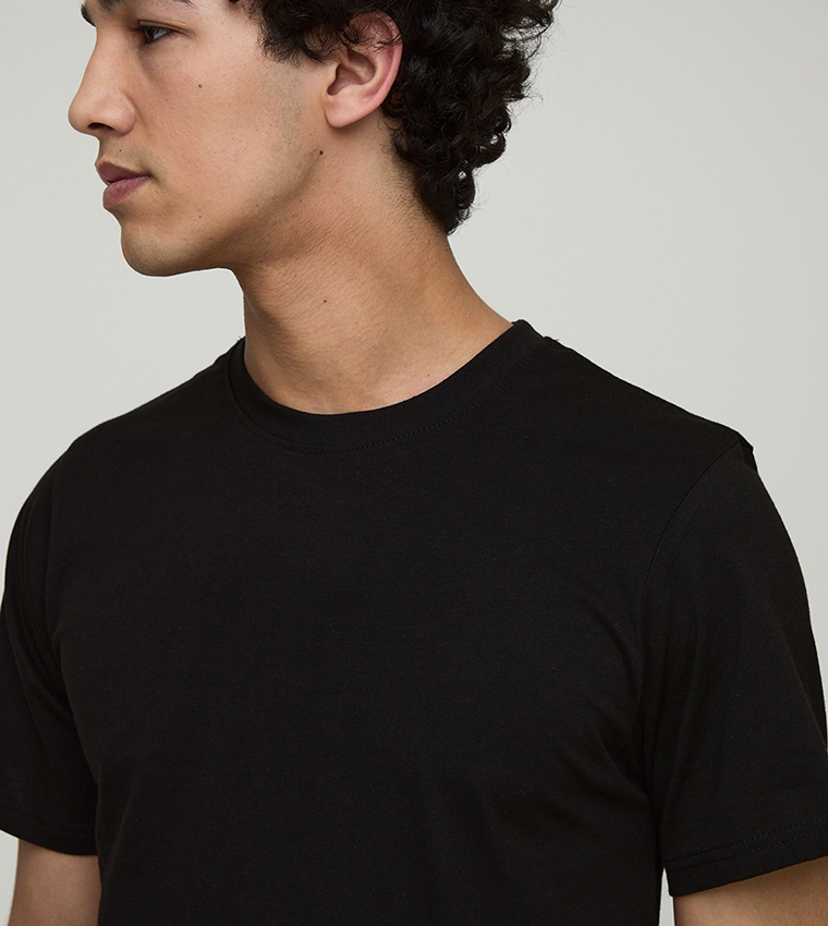 Solid Regular Fit Crew Neck T-Shirt