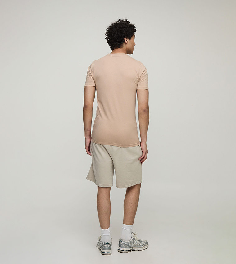 Solid Muscle Fit Crew Neck T-Shirt