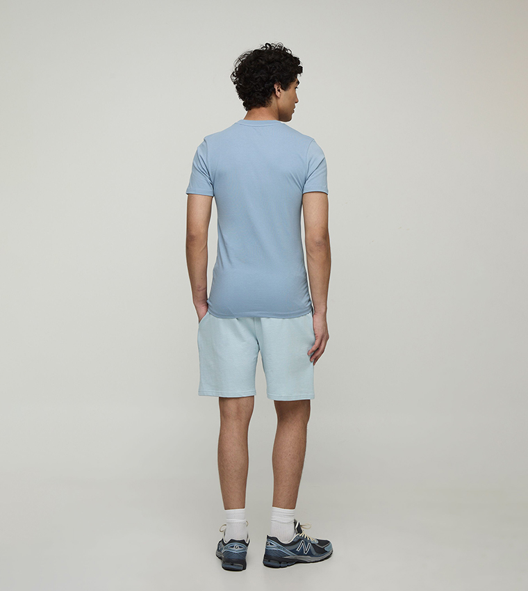 Solid Muscle Fit Crew Neck T-Shirt