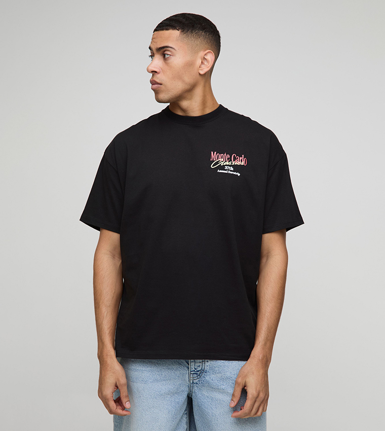 Monte Carlo Classic Car Graphic Oversized T-Shirt