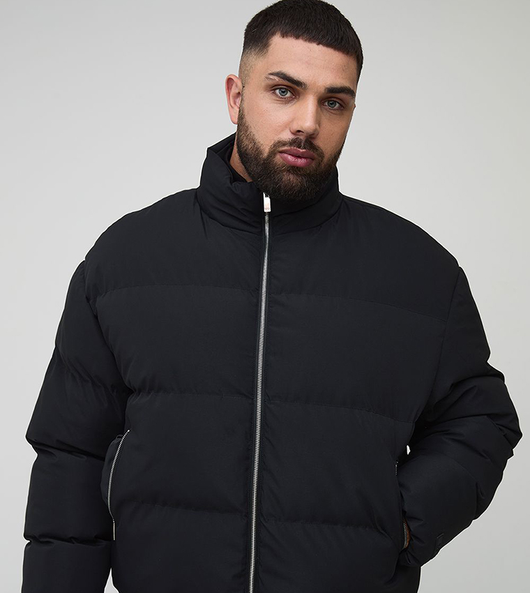 Plus & Tall Man Boxy Fit High Neck Puffer Jacket