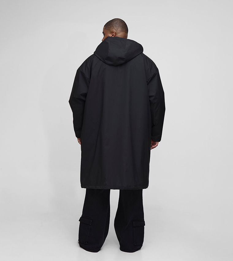 Plus & Tall Oversized Padded Longline Mac Trench Coat