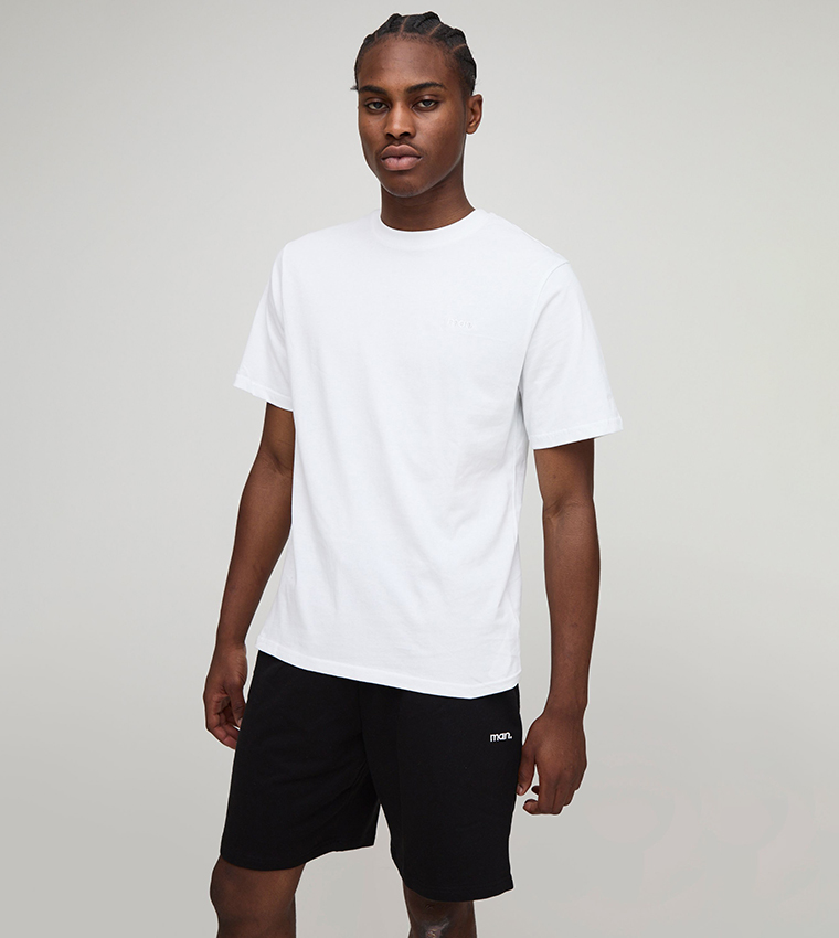 Embroidered Short Sleeves T-Shirt and Shorts Set