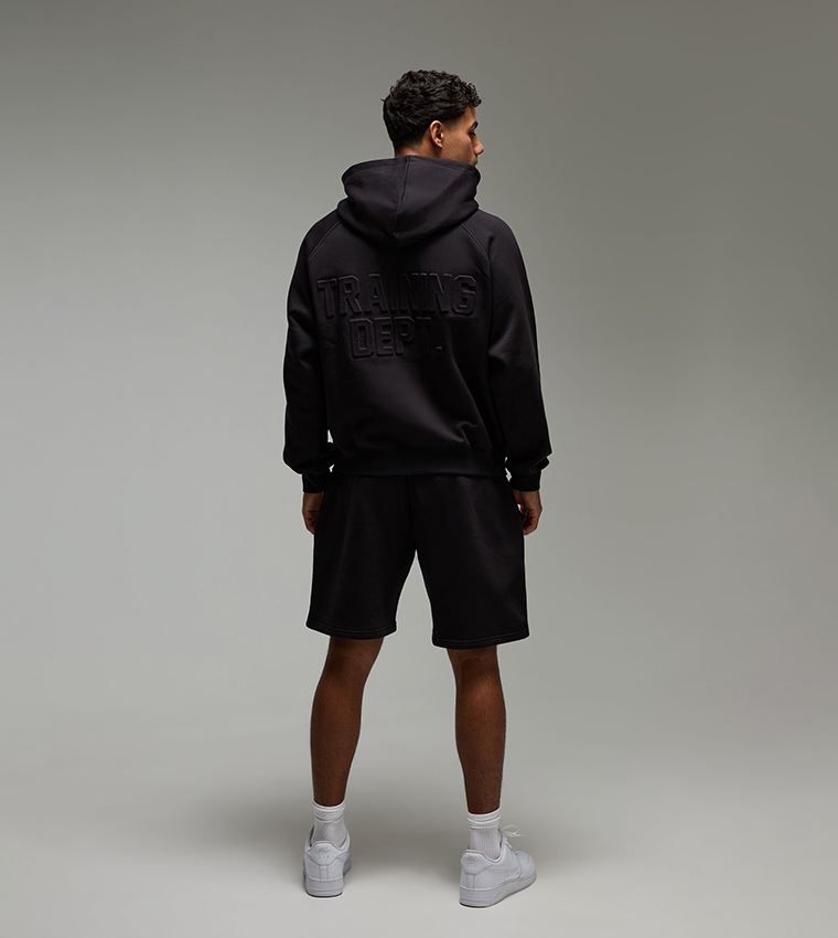 Boxy Embossed Active Shorts Tracksuit