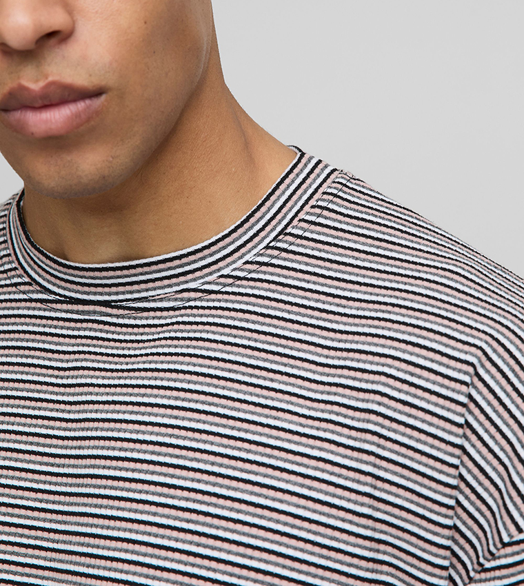 Oversized Rib Striped T-Shirt