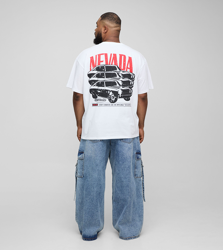 Plus & Tall Nevada Large Scale Car Graphic T-Shirt