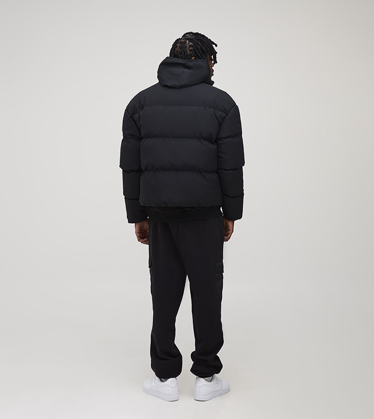 Tall Man Boxy Fit High Neck Puffer Coat