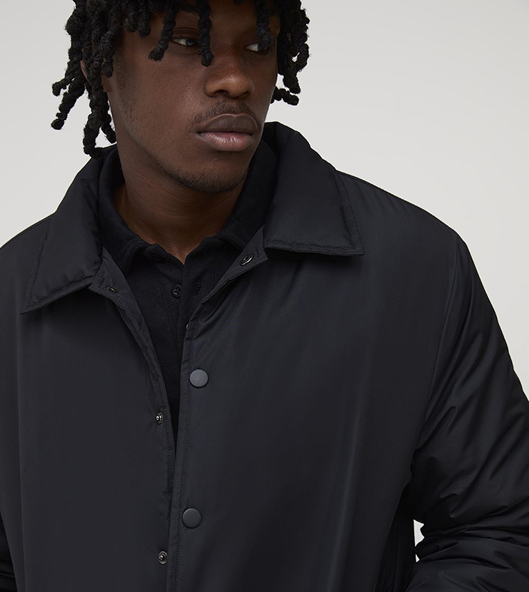 Tall Regular Fit Padded Collared Coach Jacket