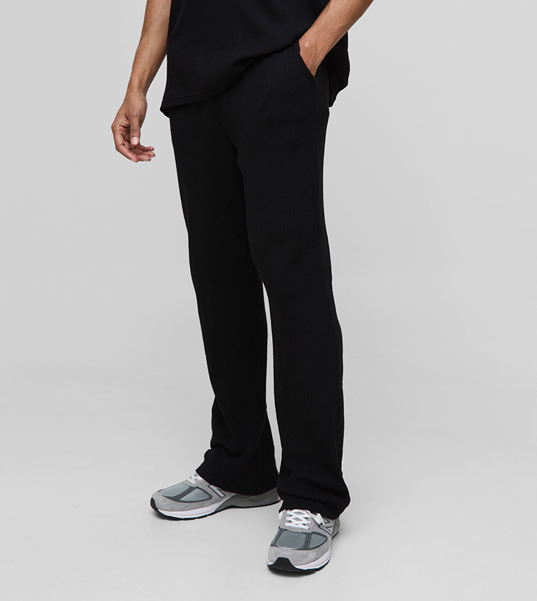 Textured Relaxed Fit Sweatpants