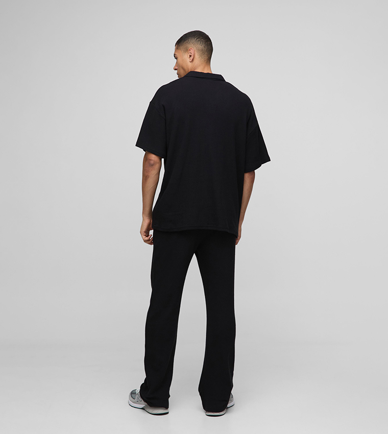 Textured Relaxed Fit Sweatpants