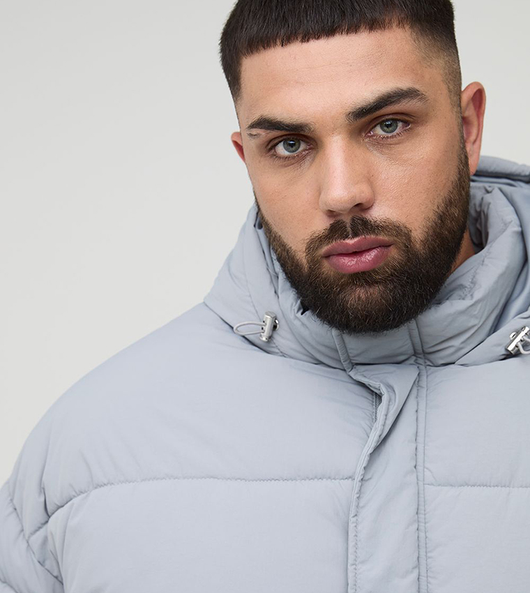 Plus & Tall Boxy Crinkle Nylon Puffer Jacket