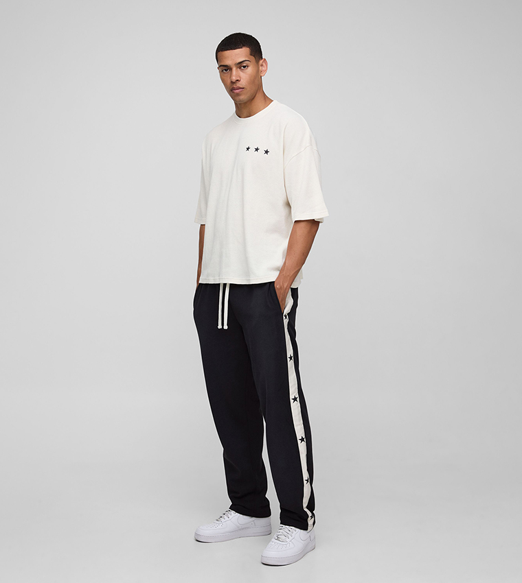 Waffle Washed Oversized T-Shirt & Jogger Set