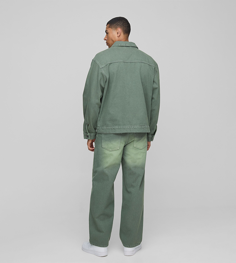 Faded Regular Fit Tinted Denim Jacket