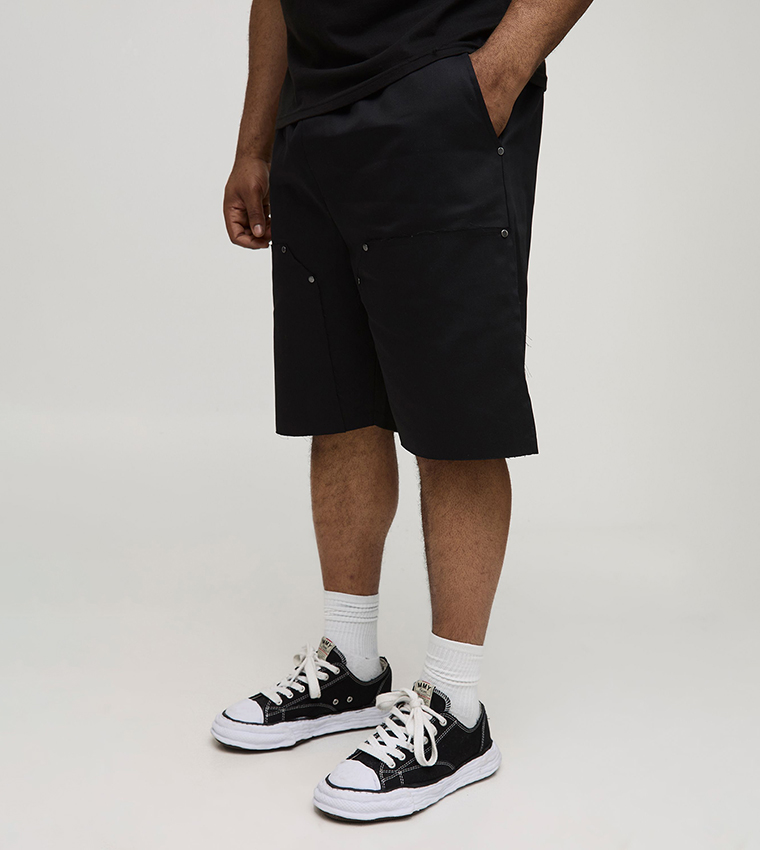 Plus & Tall Relaxed Fit Elastic Carpenter Shorts