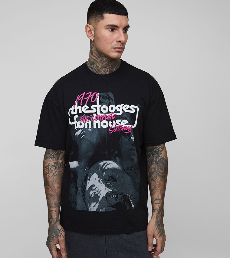 Tall Oversized The Stooges License Printed T-Shirt