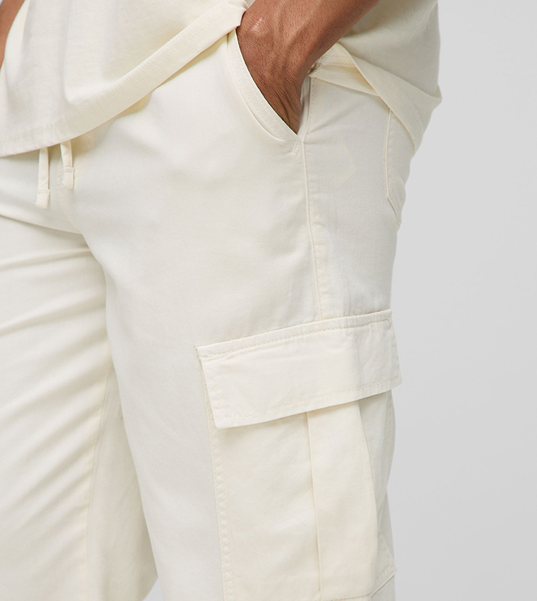 Relaxed Fit Lightweight Chino Cargo Trousers