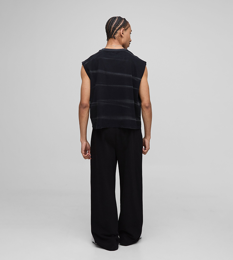 Smoke Wash Cropped Oversized Tank Top