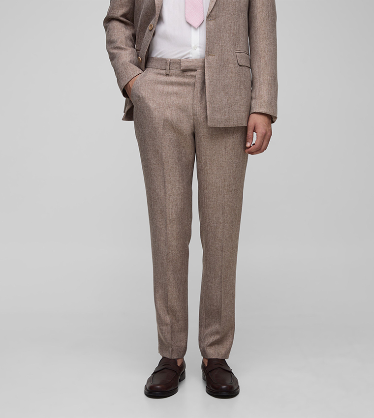 Mid Rise Slim Fit Formal Trousers