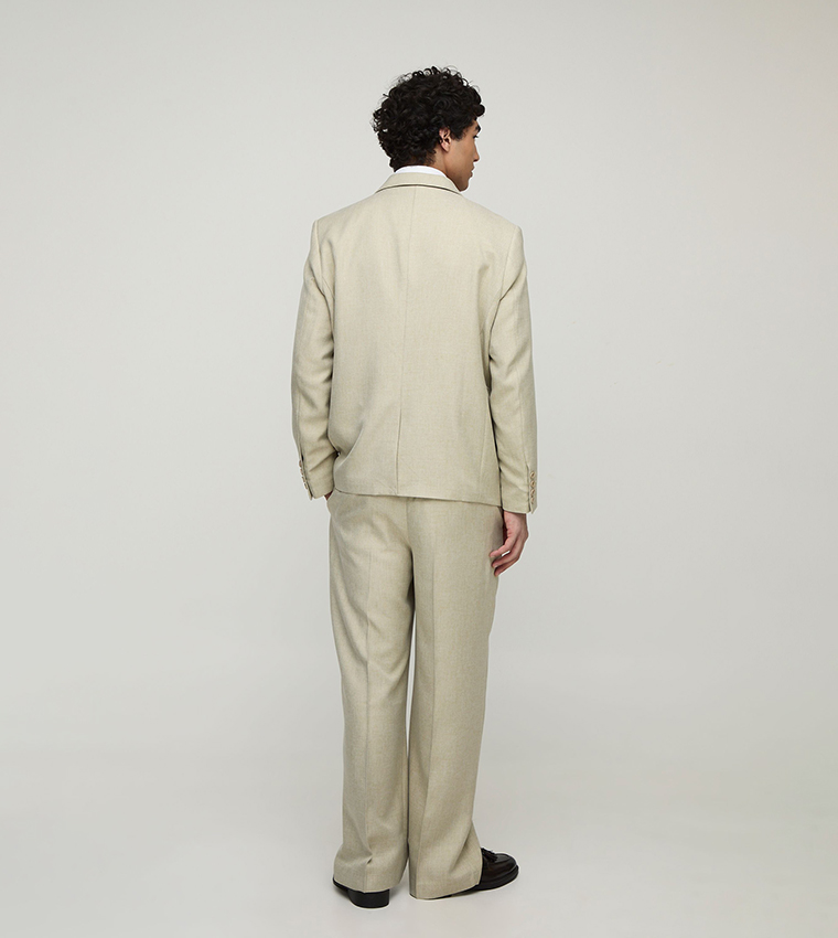 Double Breasted Oversized Solid Blazer