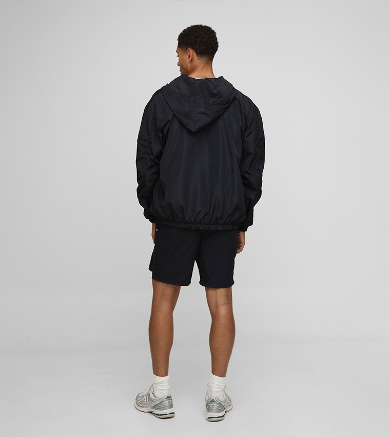 Elasticated Waist Slim Fit Nylon Cargo Shorts