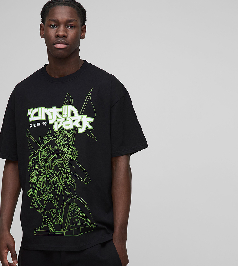 Linkin Park License Printed Oversized T-Shirt