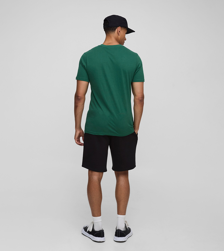 Slim Fit Peached Collegiate Embroidered T-Shirt