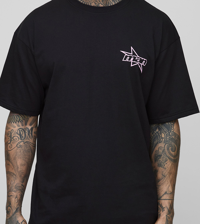Tall Star Puff Print Oversized T-Shirt