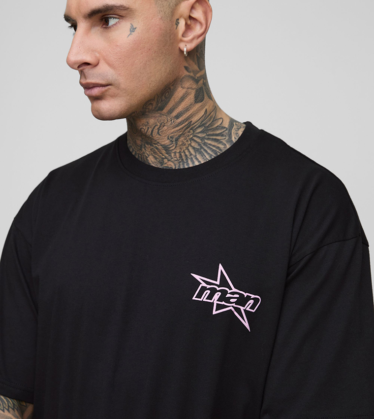 Tall Star Puff Print Oversized T-Shirt