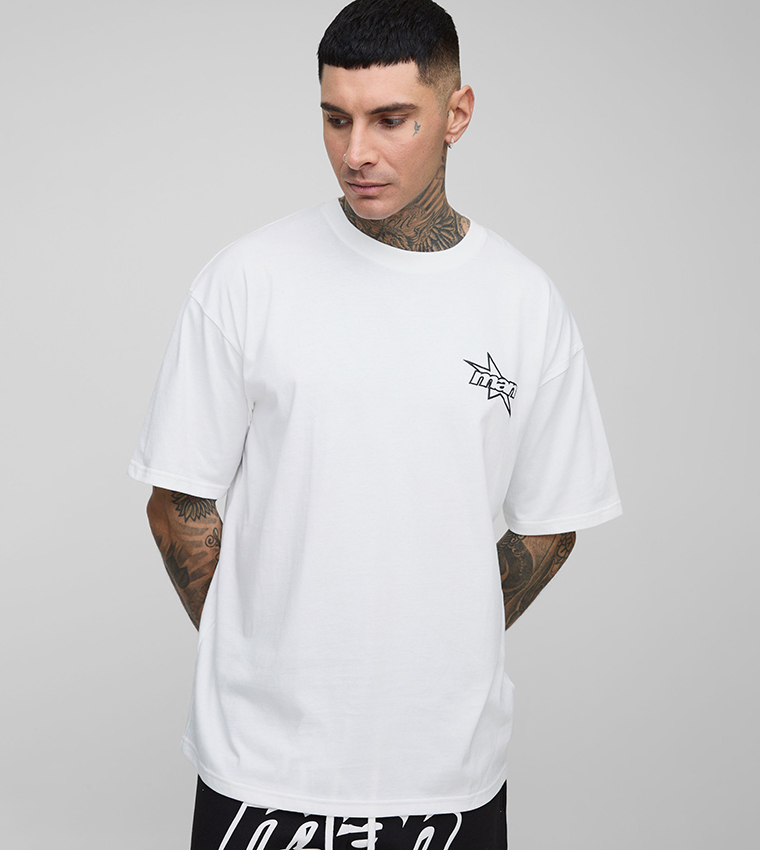 Tall Star Puff Print Oversized T-Shirt